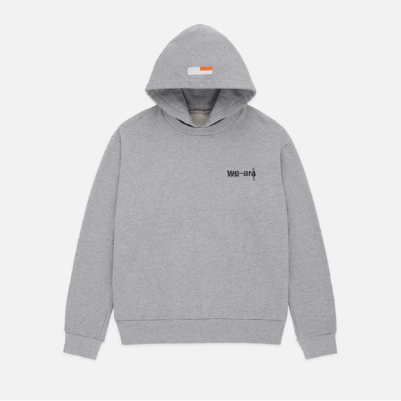 WE-AR4 Logo Hoodie in Grey - Picture 6 of 12